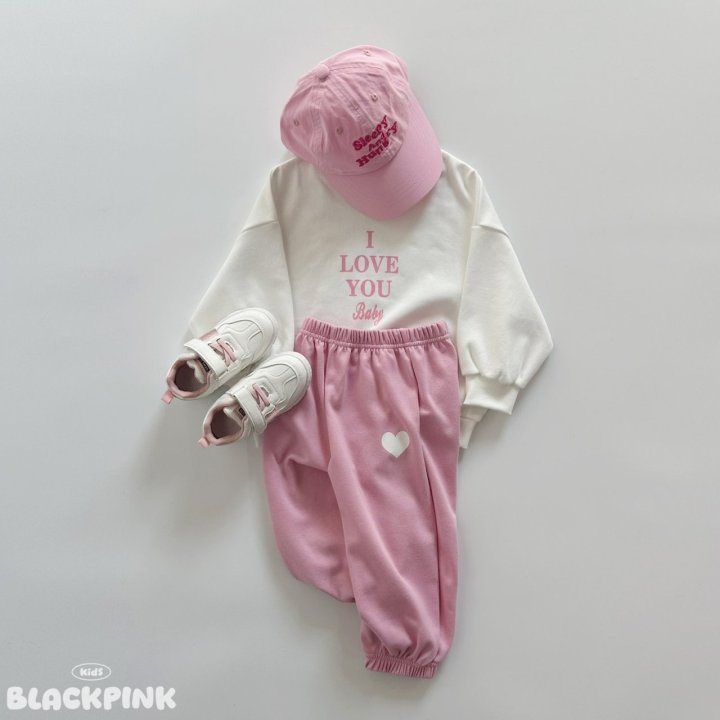 Black Pink - Korean Children Fashion - #todddlerfashion - I Love You Set-Up - 11