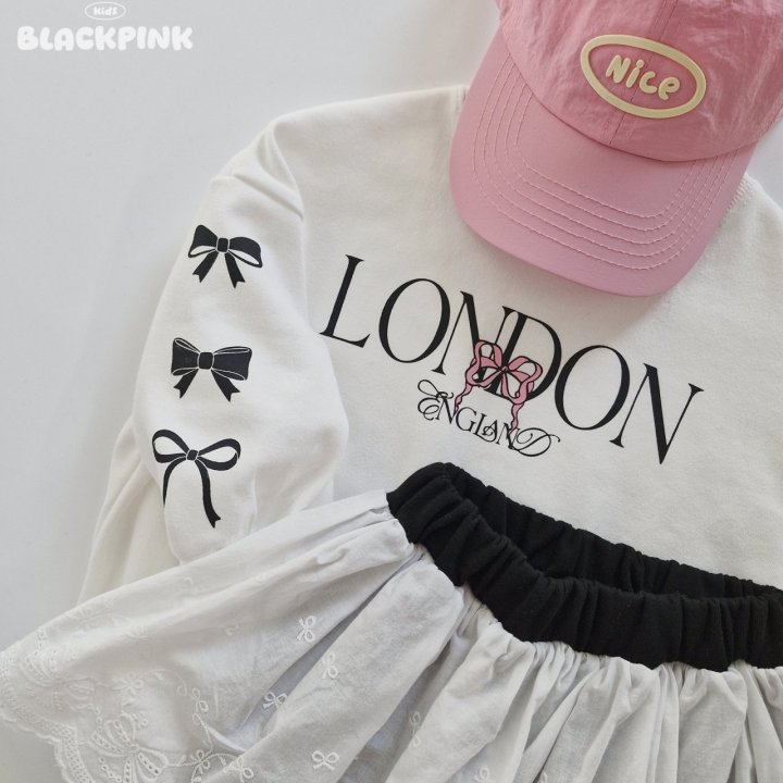 Black Pink - Korean Children Fashion - #toddlerclothing - London Ribbon Sweatshirt - 6