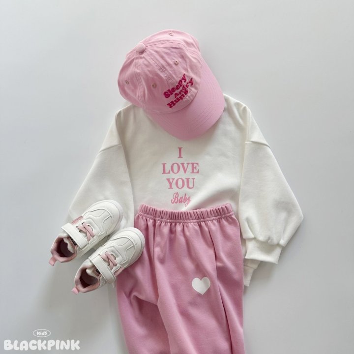 Black Pink - Korean Children Fashion - #toddlerclothing - I Love You Set-Up - 12
