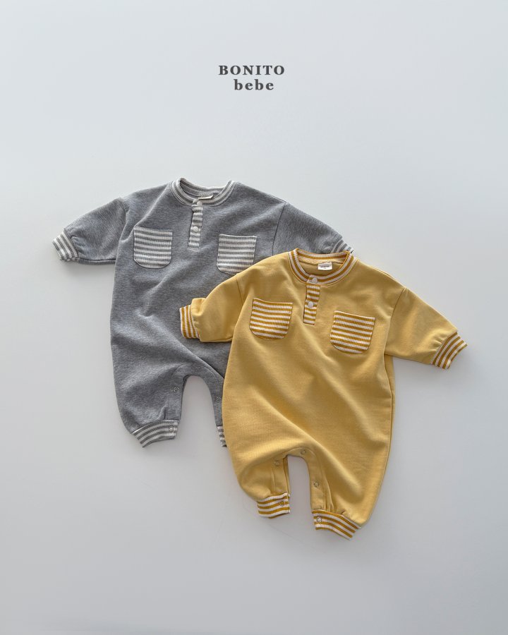 Bonito - Korean Baby Fashion - #babyboutique - Bebe Coco Placket Suit - 5