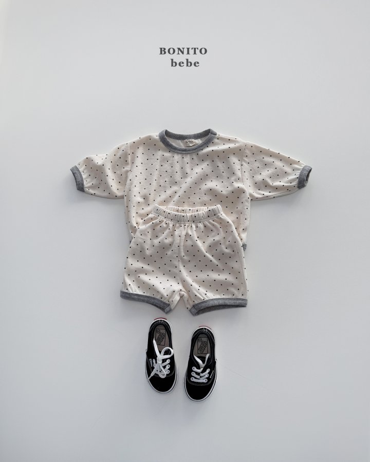 Bonito - Korean Baby Fashion - #babyboutique - Bebe Mini Dot Binding Set - 12