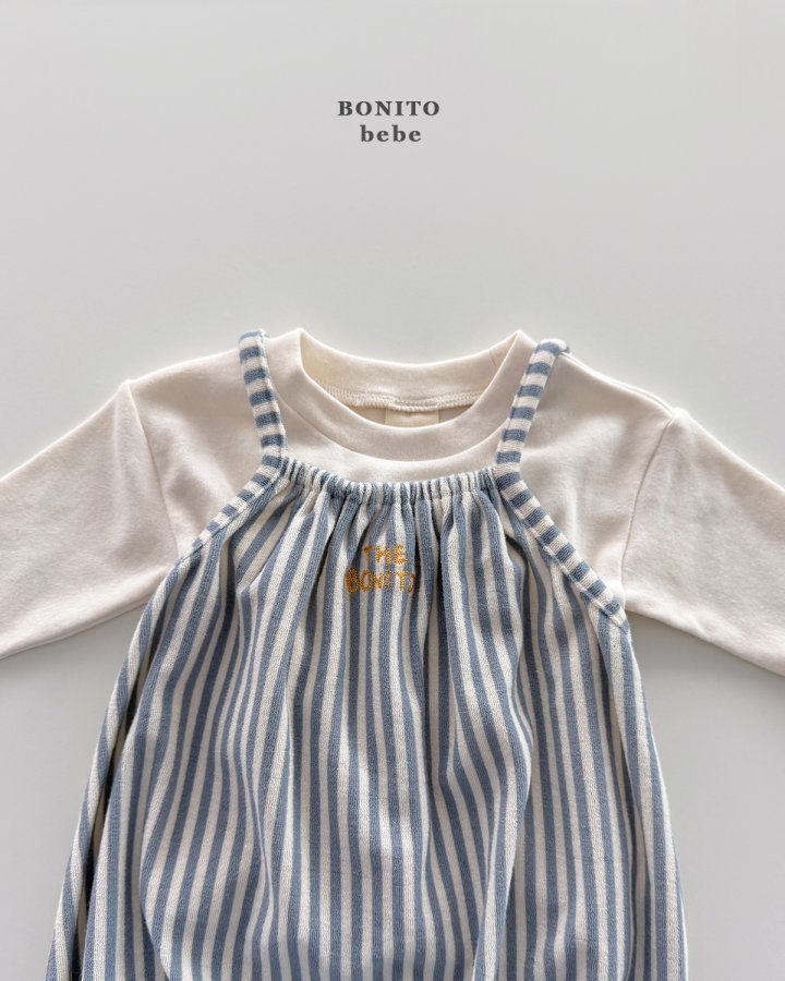 Bonito - Korean Baby Fashion - #babyboutiqueclothing - Bebe Striped Overalls - 9