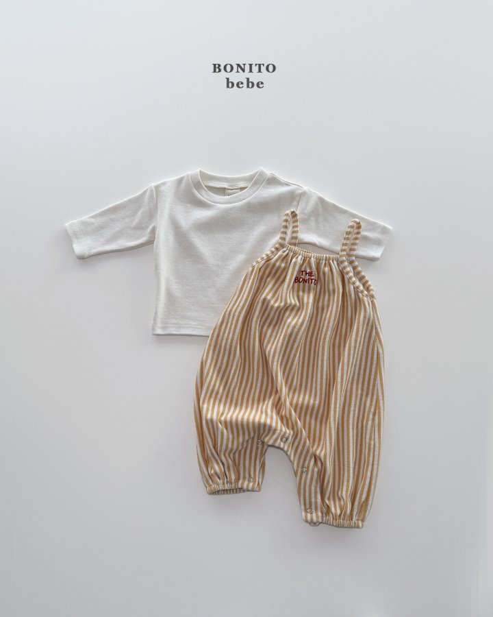 Bonito - Korean Baby Fashion - #babyclothing - Bebe Striped Overalls - 10