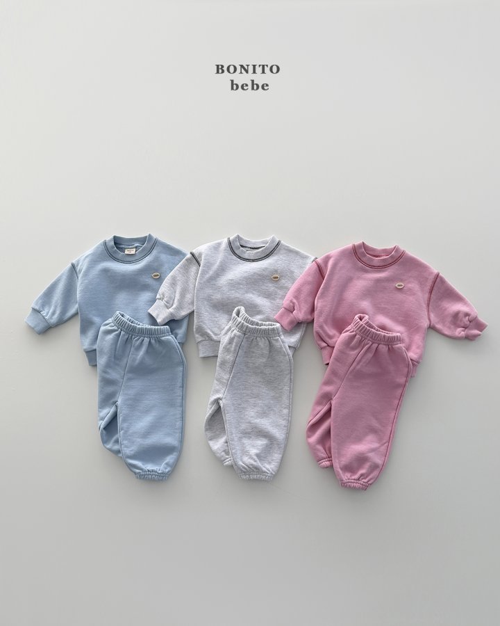 Bonito - Korean Baby Fashion - #babygirlfashion - Bebe Spring Stitch Top Bottom Set