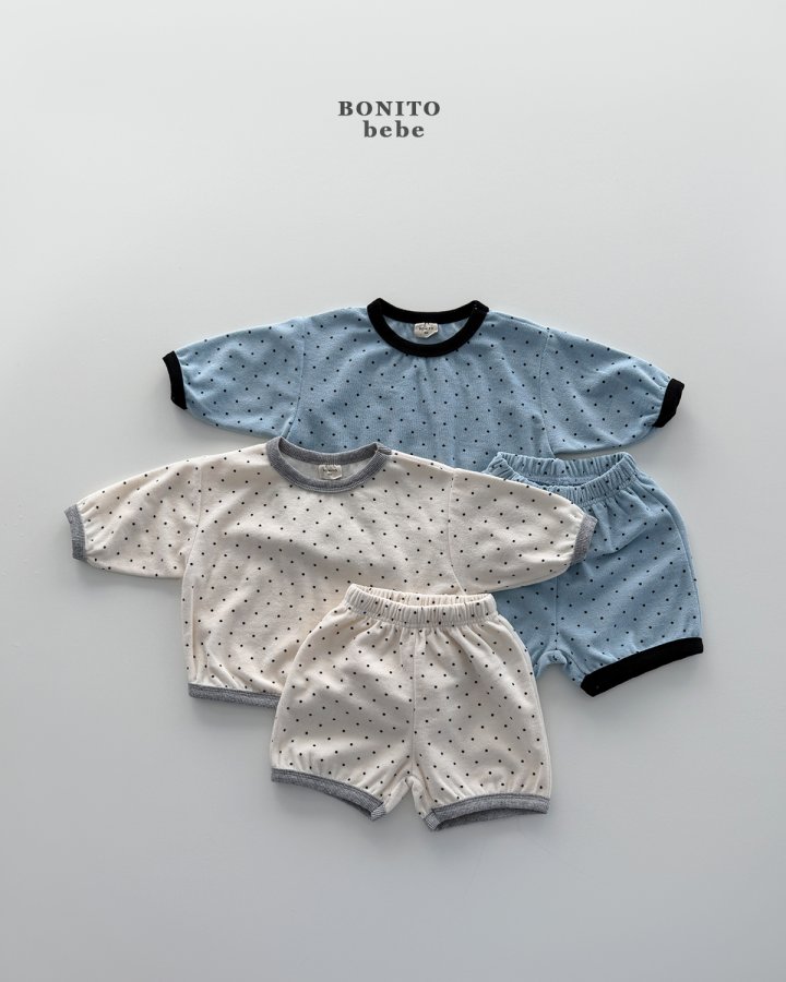 Bonito - Korean Baby Fashion - #babylifestyle - Bebe Mini Dot Binding Set - 3