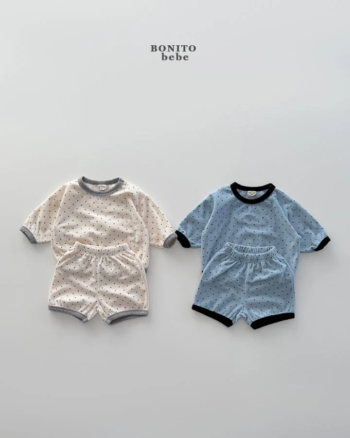 Bonito - Korean Baby Fashion - #babylifestyle - Bebe Mini Dot Binding Set - 4