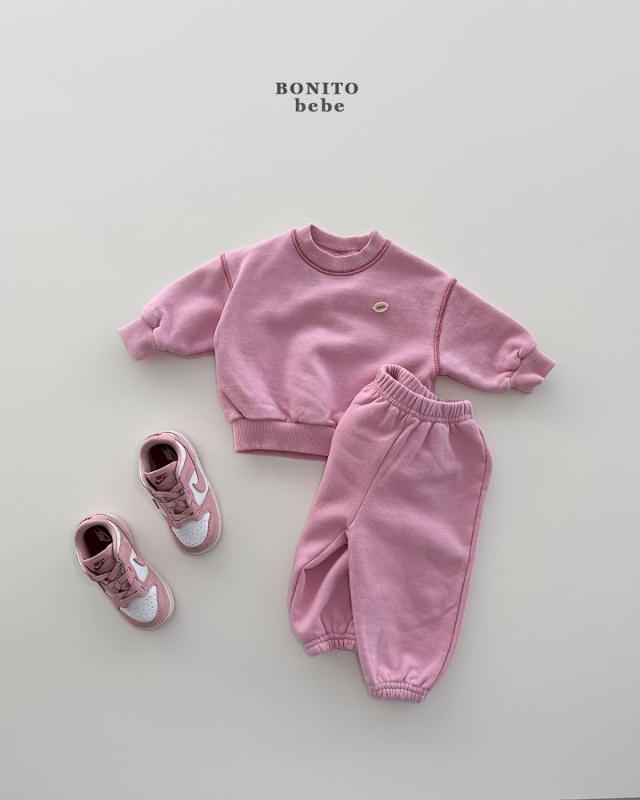 Bonito - Korean Baby Fashion - #babyoninstagram - Bebe Spring Stitch Top Bottom Set - 4
