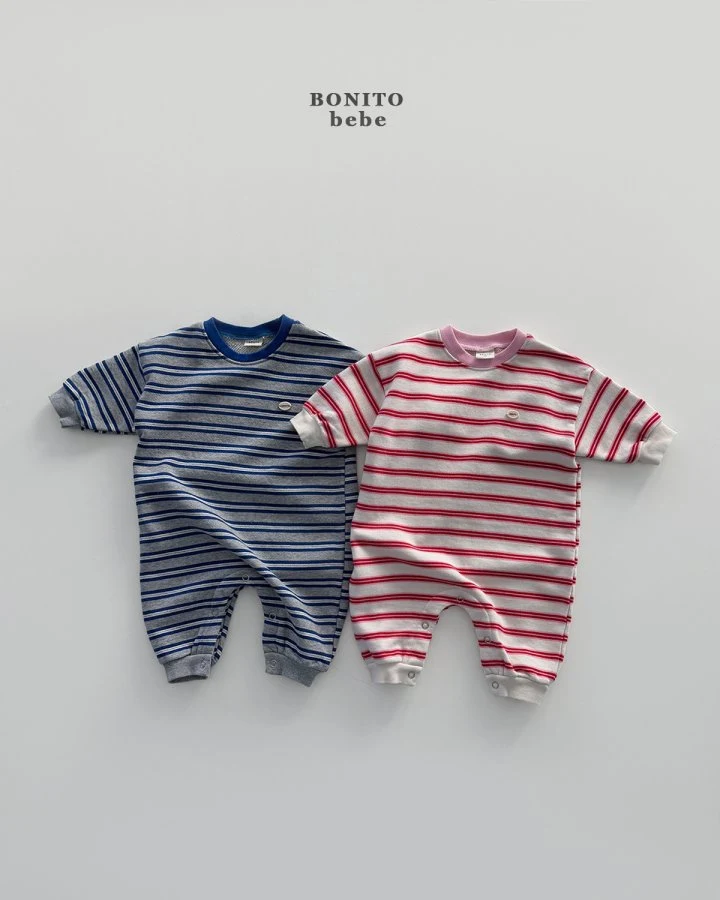 Bonito - Korean Baby Fashion - #babyoutfit - Bebe TomTom Stripe Suit