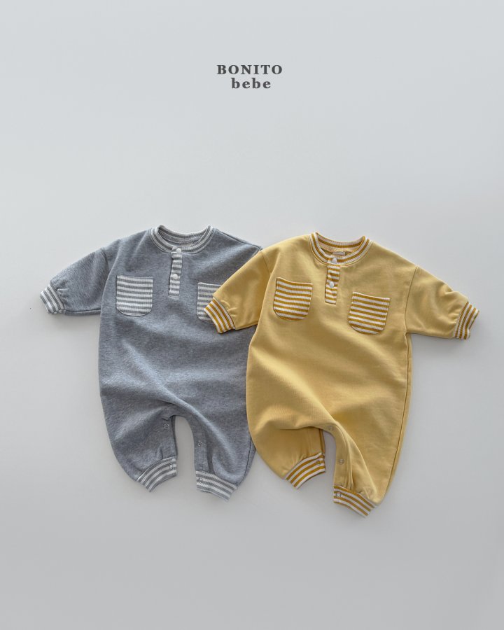 Bonito - Korean Baby Fashion - #babywear - Bebe Coco Placket Suit