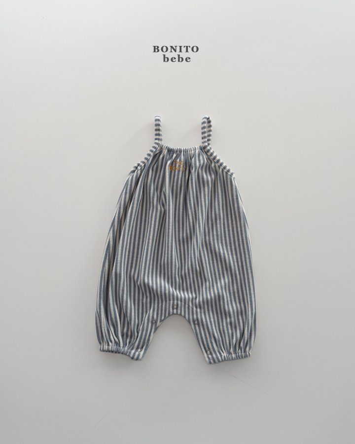 Bonito - Korean Baby Fashion - #babyoutfit - Bebe Striped Overalls - 4