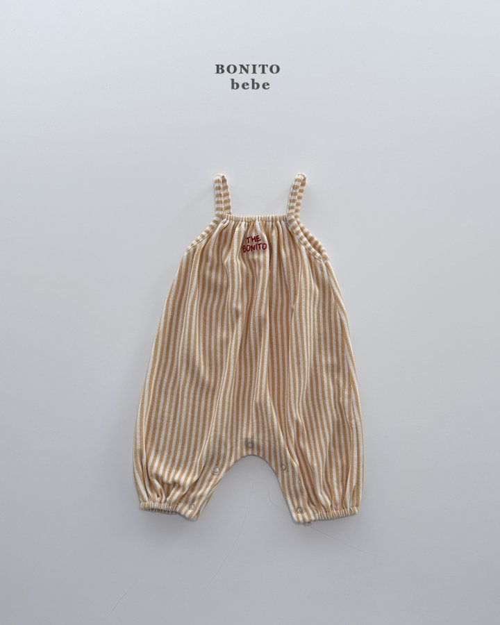 Bonito - Korean Baby Fashion - #onlinebabyboutique - Bebe Striped Overalls - 5