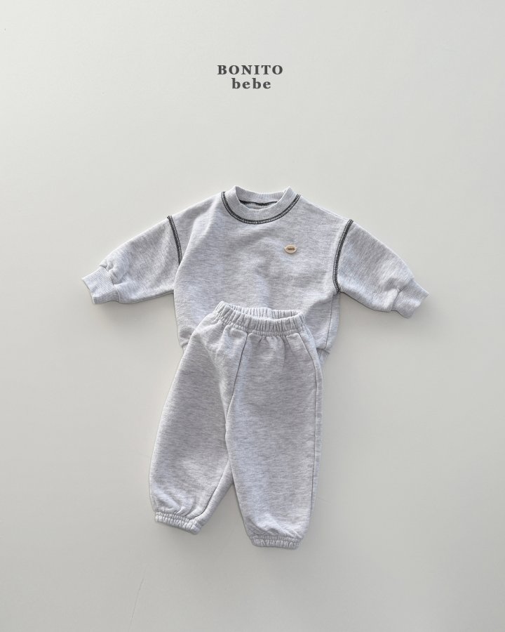Bonito - Korean Baby Fashion - #onlinebabyboutique - Bebe Spring Stitch Top Bottom Set - 8