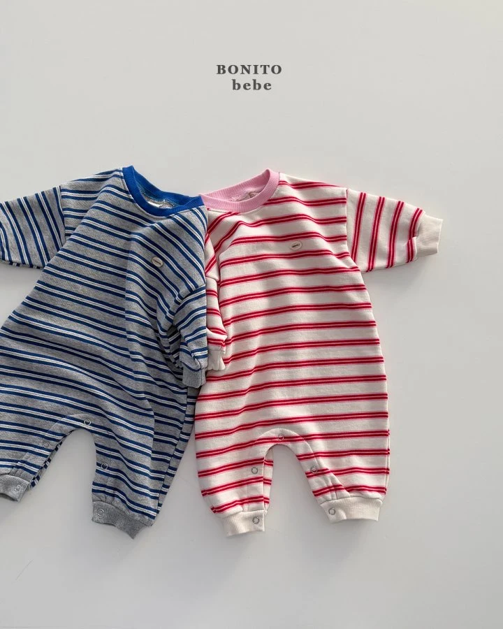 Bonito - Korean Baby Fashion - #onlinebabyboutique - Bebe TomTom Stripe Suit - 4