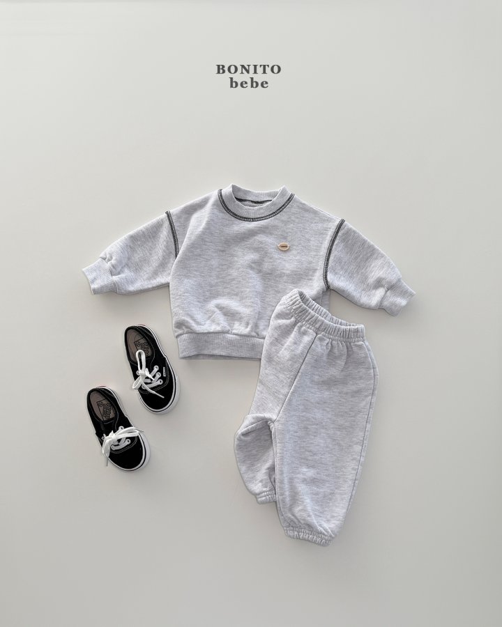 Bonito - Korean Baby Fashion - #onlinebabyshop - Bebe Spring Stitch Top Bottom Set - 9