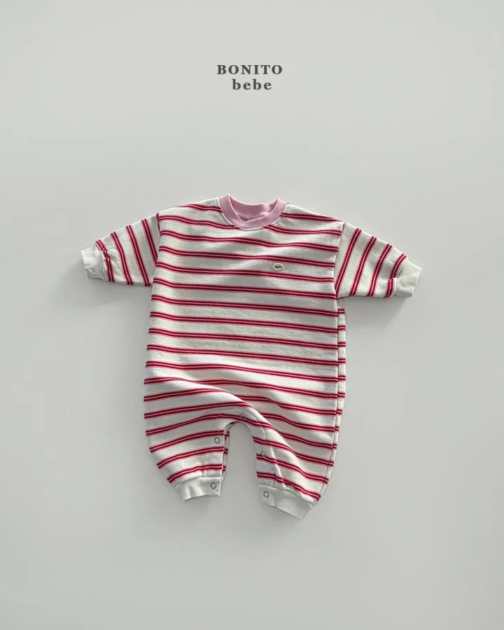 Bonito - Korean Baby Fashion - #smilingbaby - Bebe TomTom Stripe Suit - 5