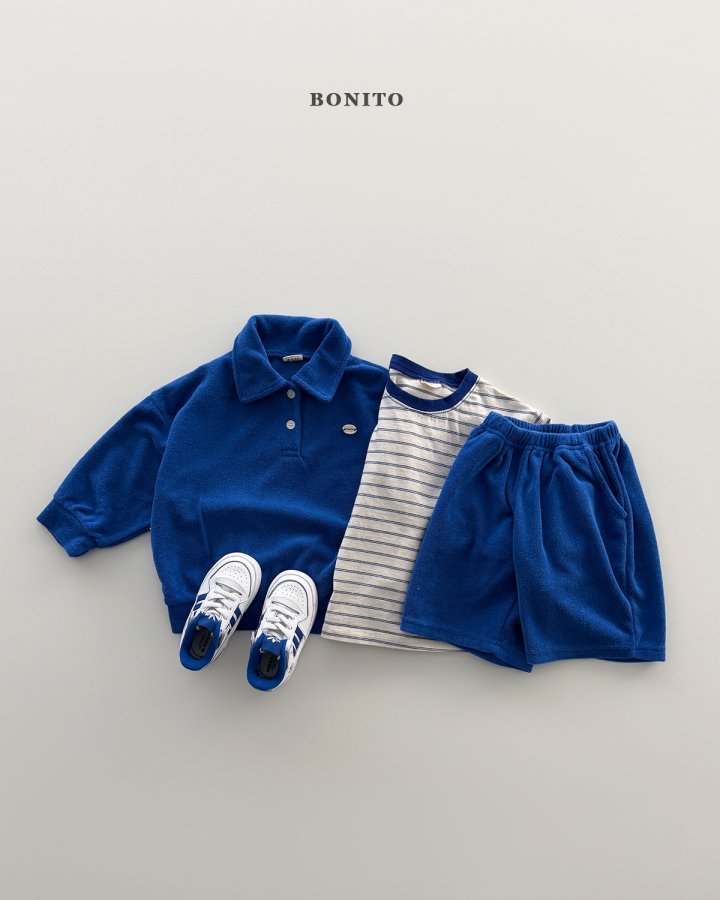 Bonito - Korean Children Fashion - #Kfashion4kids - Terry Collar Top Bottom Set - 7