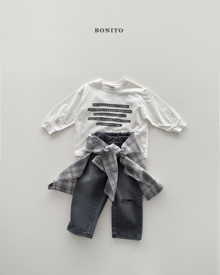 Bonito - Korean Children Fashion - #Kfashion4kids - Lettering Ribbed Tee - 10