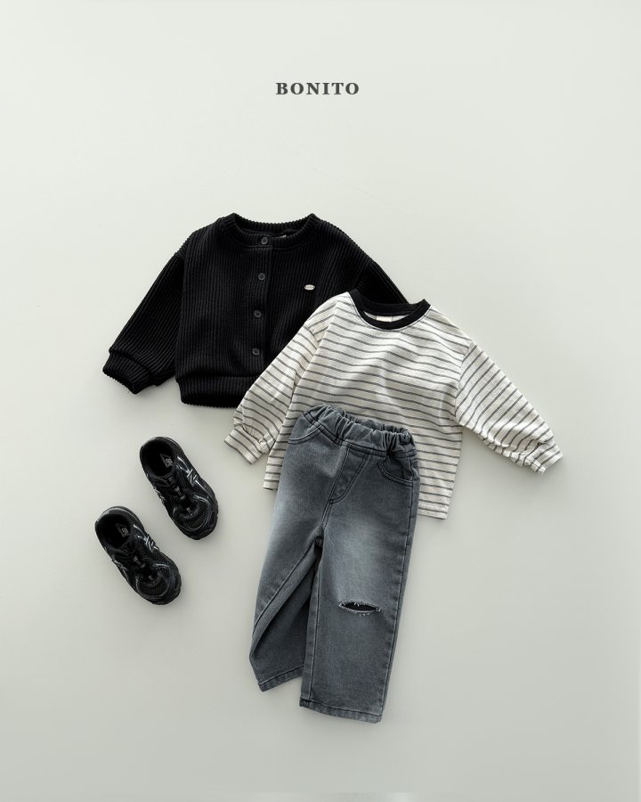 Bonito - Korean Children Fashion - #Kfashion4kids - Ribbed Color-Block Stripe Tee - 9