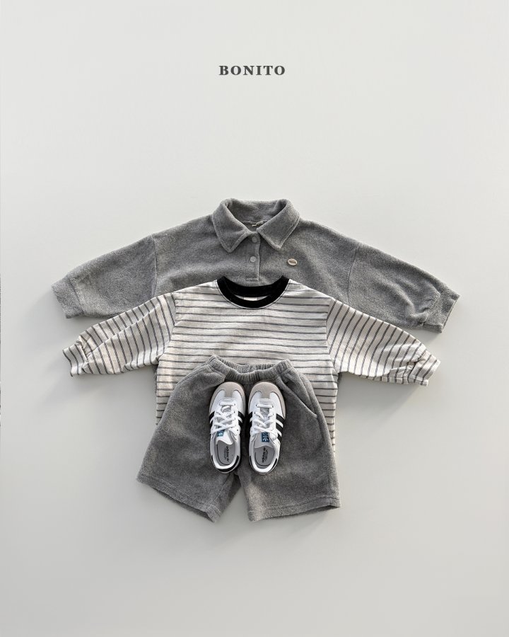 Bonito - Korean Children Fashion - #childofig - Terry Collar Top Bottom Set - 12
