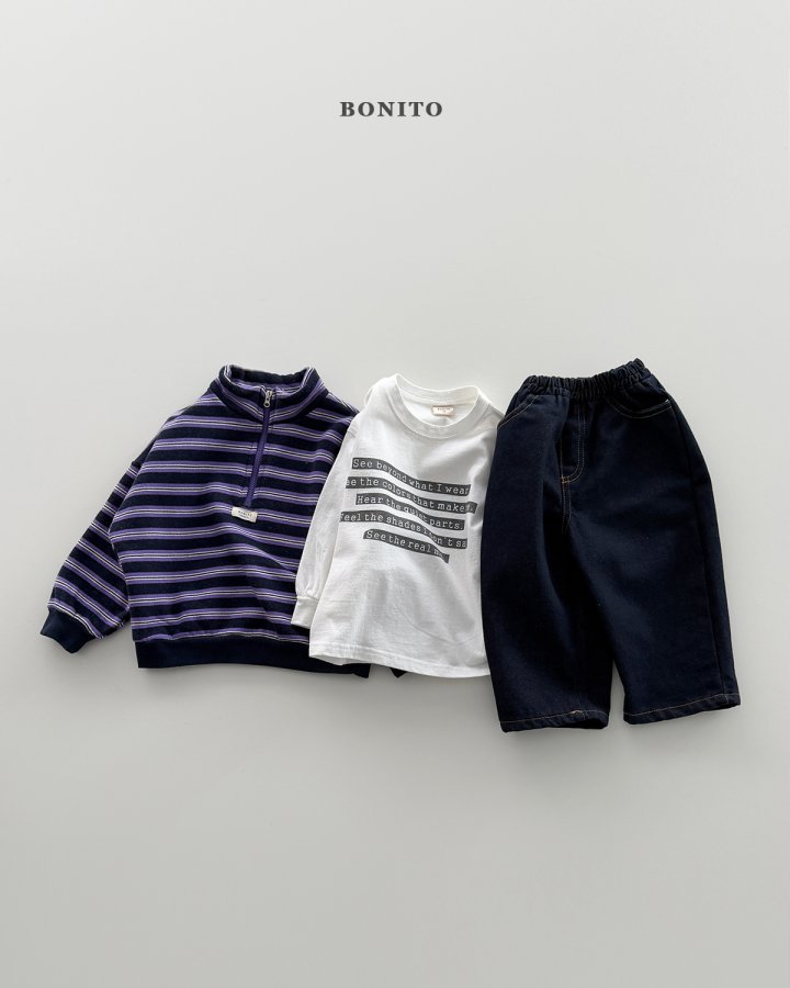 Bonito - Korean Children Fashion - #childofig - Joy Stripe Half-Zip - 8