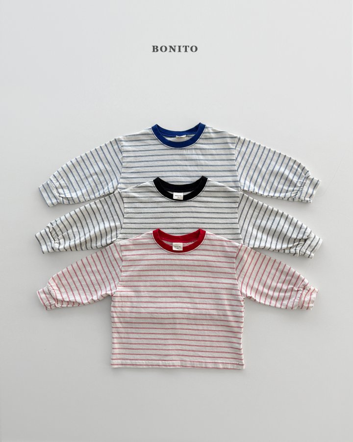 Bonito - Korean Children Fashion - #childofig - Ribbed Color-Block Stripe Tee