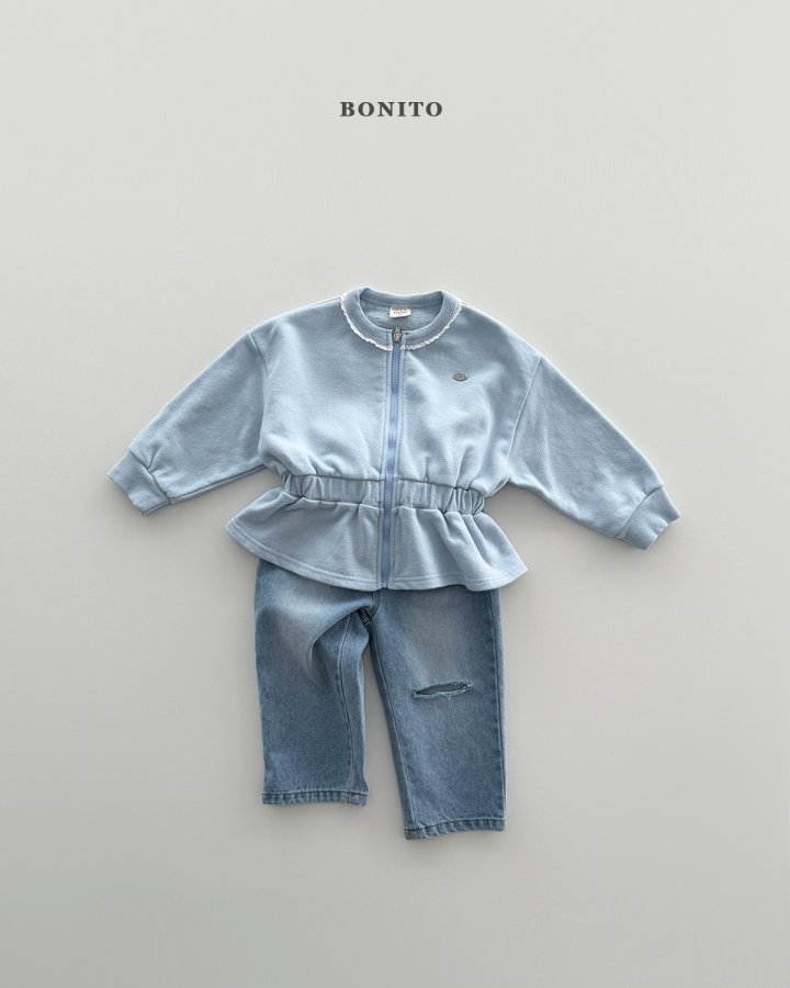 Bonito - Korean Children Fashion - #childofig - Shirring Zip-Up - 5