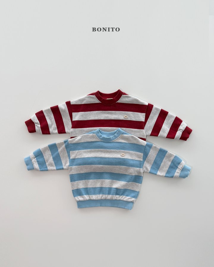 Bonito - Korean Children Fashion - #childrensboutique - Big Bold Stripe Sweatshirt