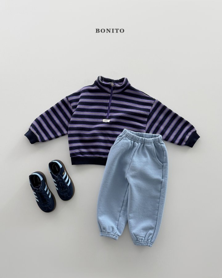 Bonito - Korean Children Fashion - #childrensboutique - Joy Stripe Half-Zip - 10