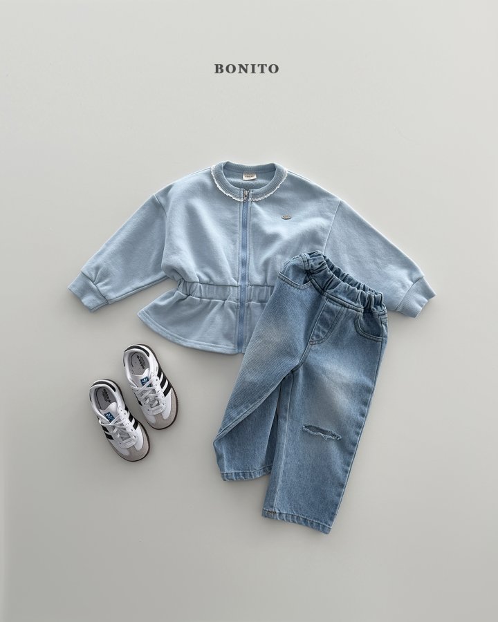 Bonito - Korean Children Fashion - #childrensboutique - Shirring Zip-Up - 6