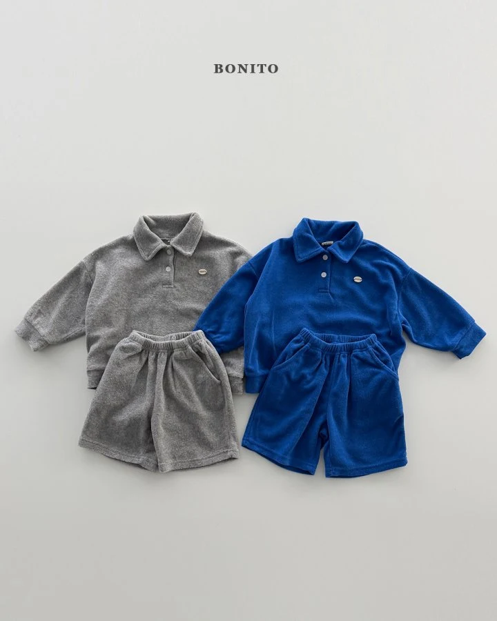 Bonito - Korean Children Fashion - #designkidswear - Terry Collar Top Bottom Set