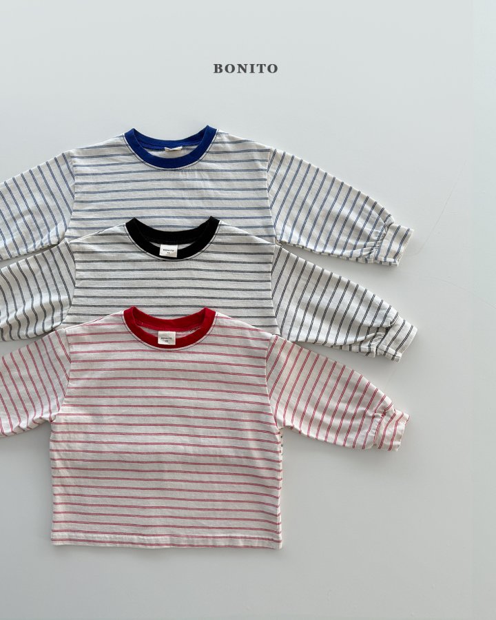 Bonito - Korean Children Fashion - #designkidswear - Ribbed Color-Block Stripe Tee - 3