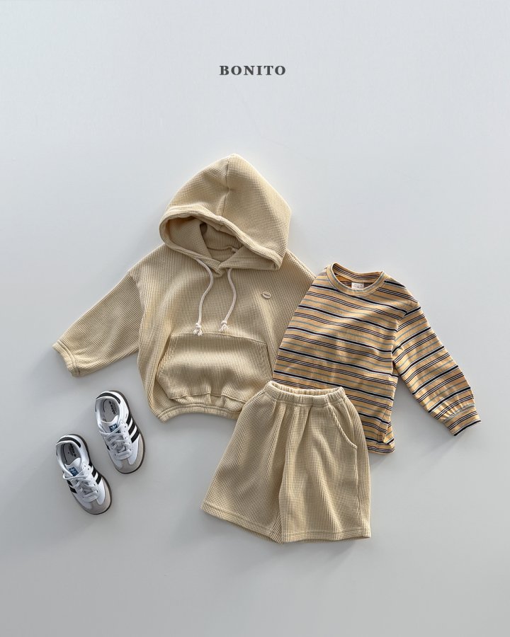 Bonito - Korean Children Fashion - #designkidswear - Mini Waffle Hoodie Top Bottom Set - 8