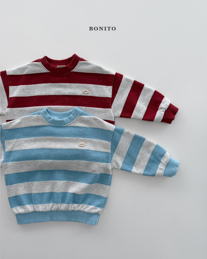 Bonito - Korean Children Fashion - #discoveringself - Big Bold Stripe Sweatshirt - 3