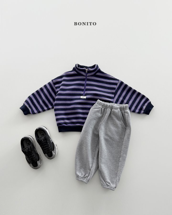 Bonito - Korean Children Fashion - #discoveringself - Joy Stripe Half-Zip - 12