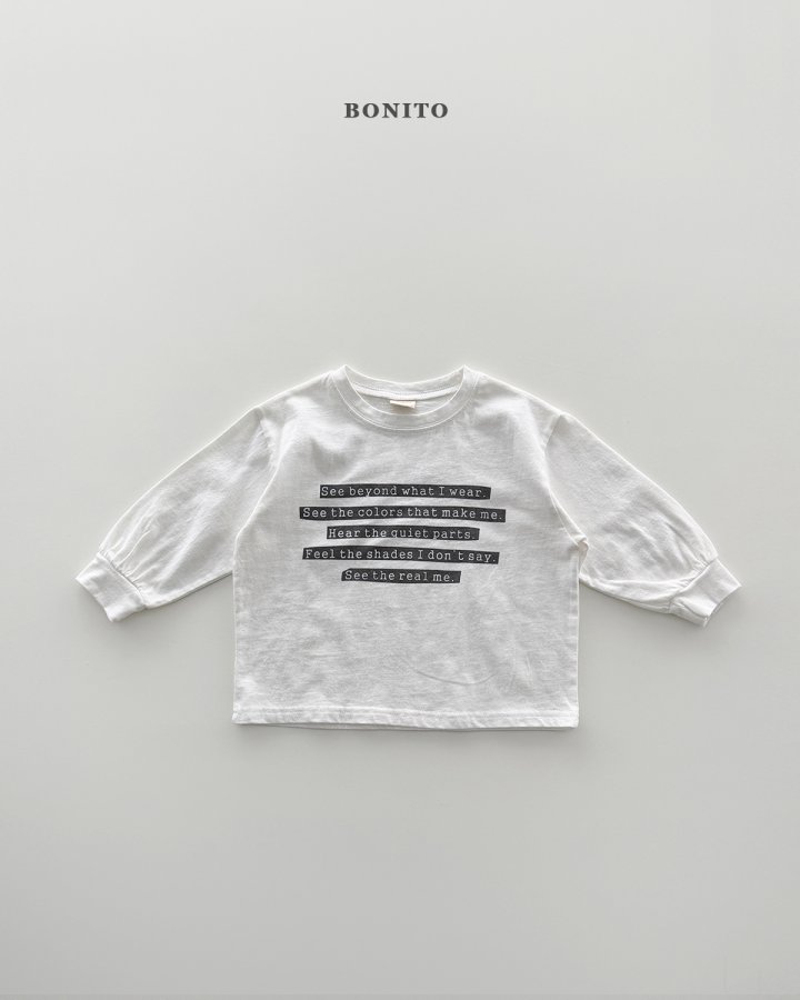 Bonito - Korean Children Fashion - #discoveringself - Lettering Ribbed Tee - 5