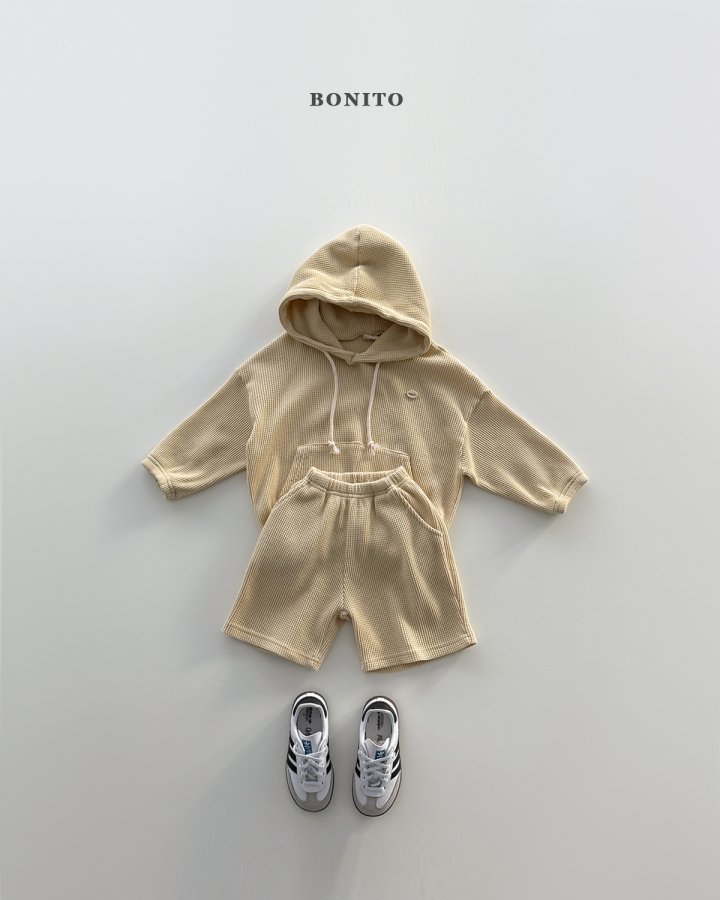 Bonito - Korean Children Fashion - #discoveringself - Mini Waffle Hoodie Top Bottom Set - 9