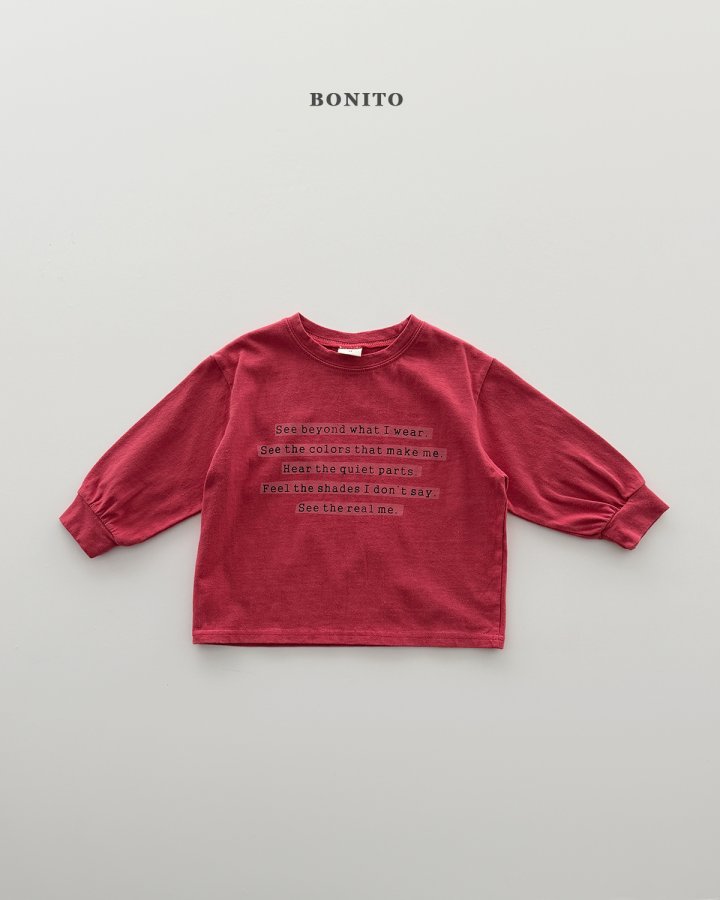Bonito - Korean Children Fashion - #fashionkids - Lettering Ribbed Tee - 6