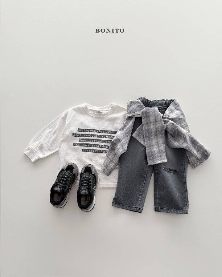Bonito - Korean Children Fashion - #kidsstore - Lettering Ribbed Tee - 8