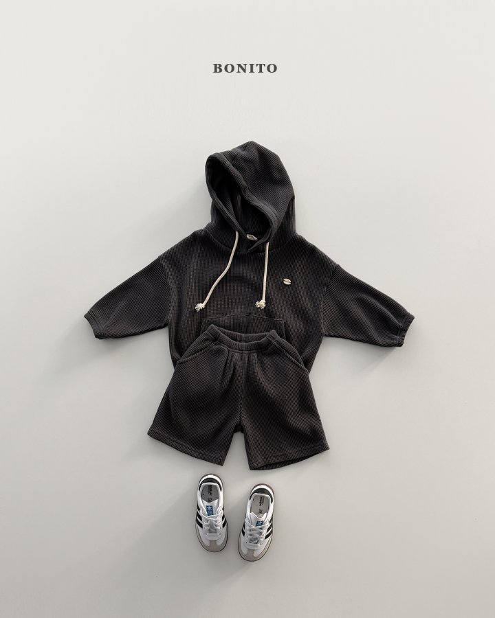 Bonito - Korean Children Fashion - #kidsstore - Mini Waffle Hoodie Top Bottom Set - 12