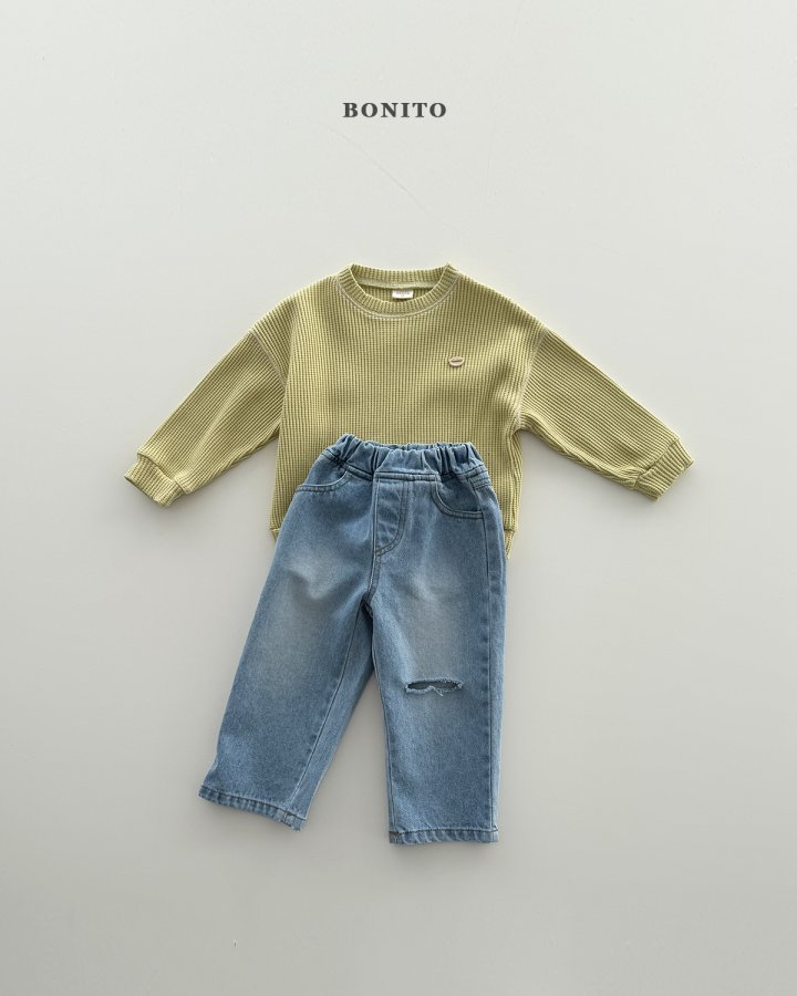 Bonito - Korean Children Fashion - #kidzfashiontrend - Waffle Guy Sweatshirt - 10
