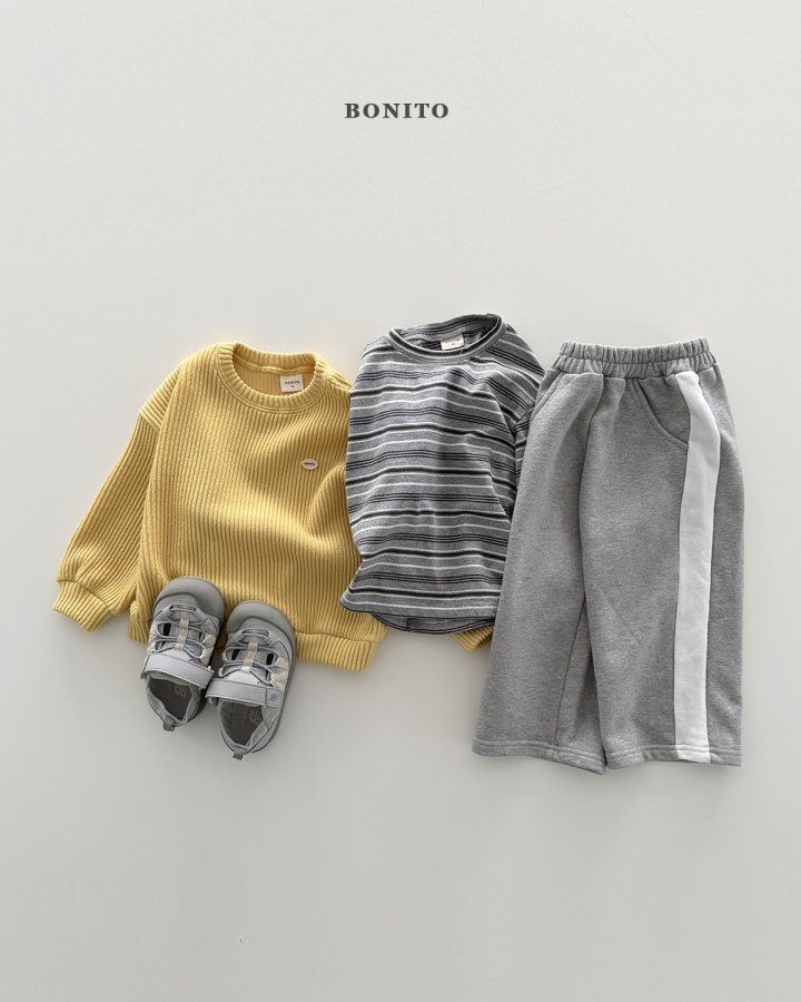Bonito - Korean Children Fashion - #kidzfashiontrend - Side Color-Block Pants - 11