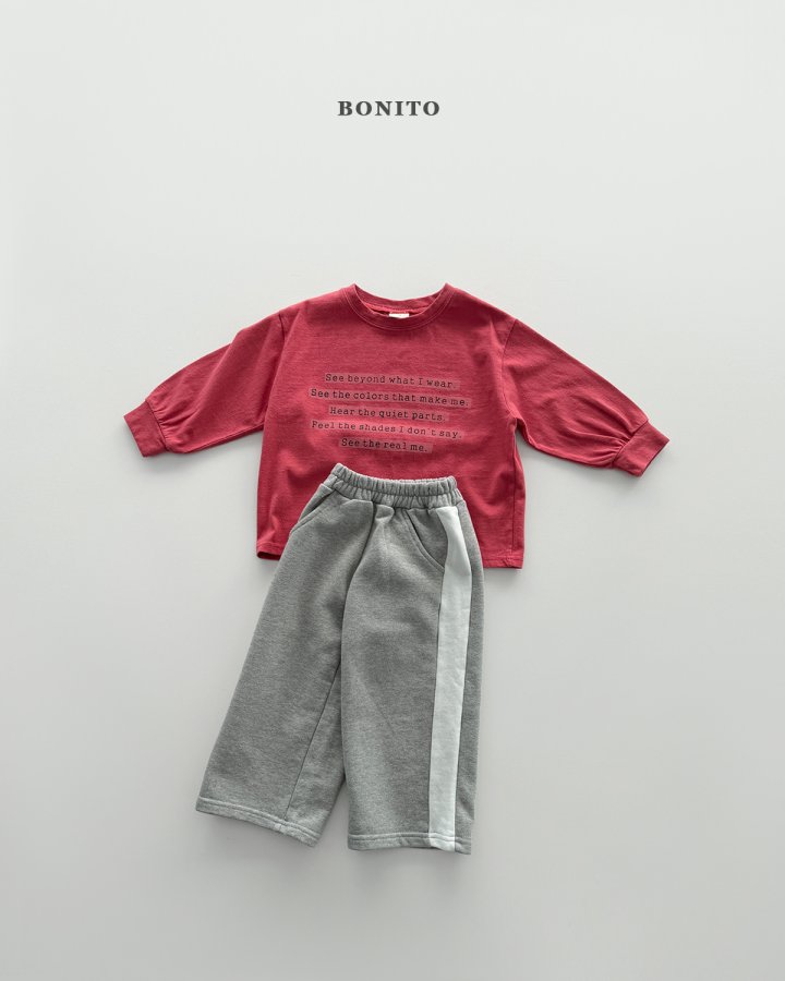 Bonito - Korean Children Fashion - #littlefashionista - Lettering Ribbed Tee - 11