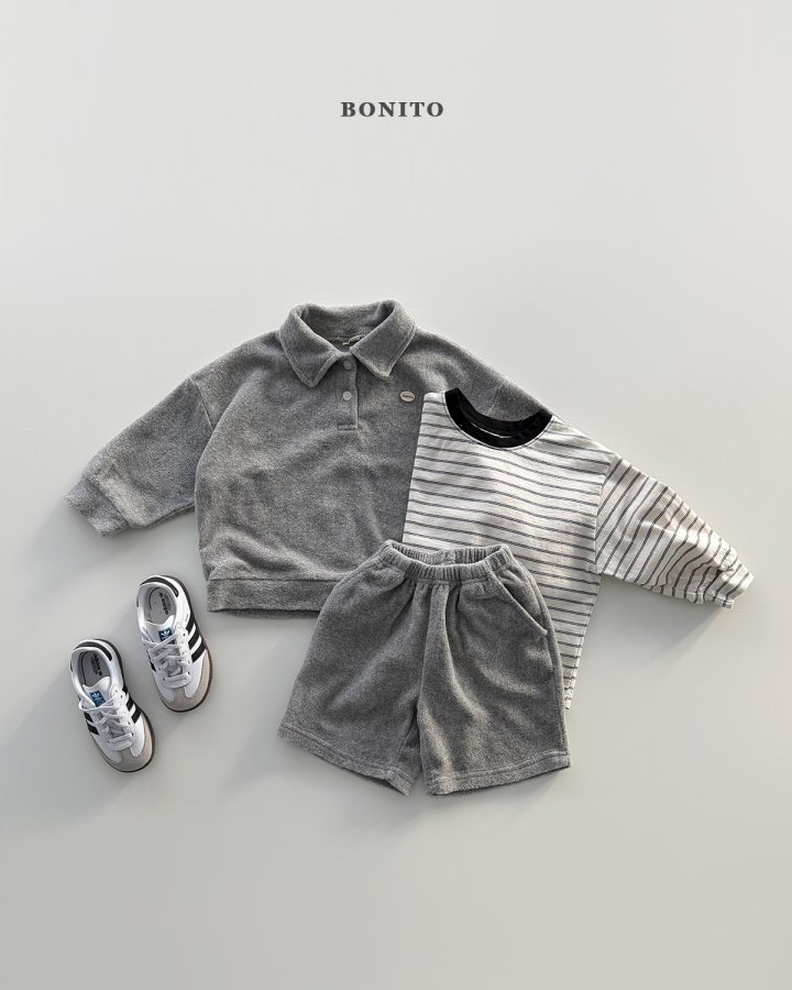 Bonito - Korean Children Fashion - #magicofchildhood - Terry Collar Top Bottom Set - 9