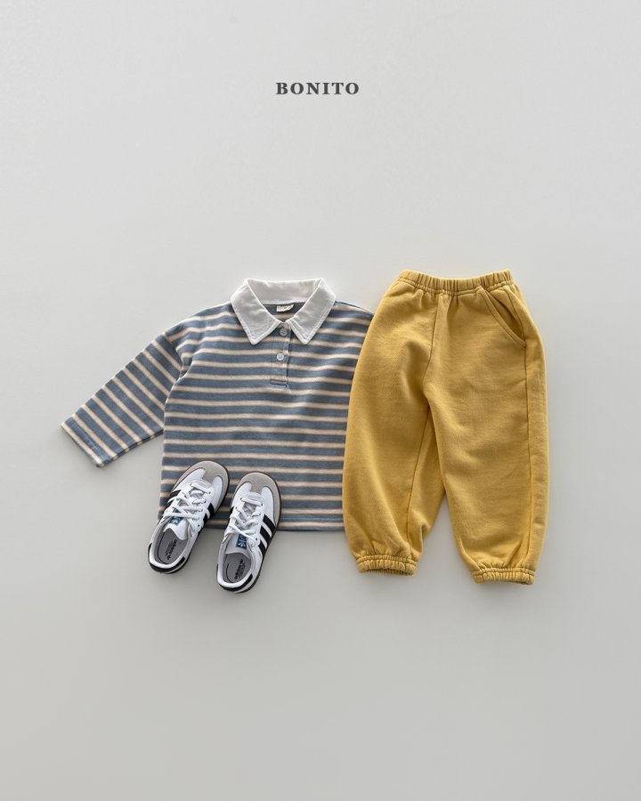 Bonito - Korean Children Fashion - #magicofchildhood - Tommy Stripe Collar Tee - 9