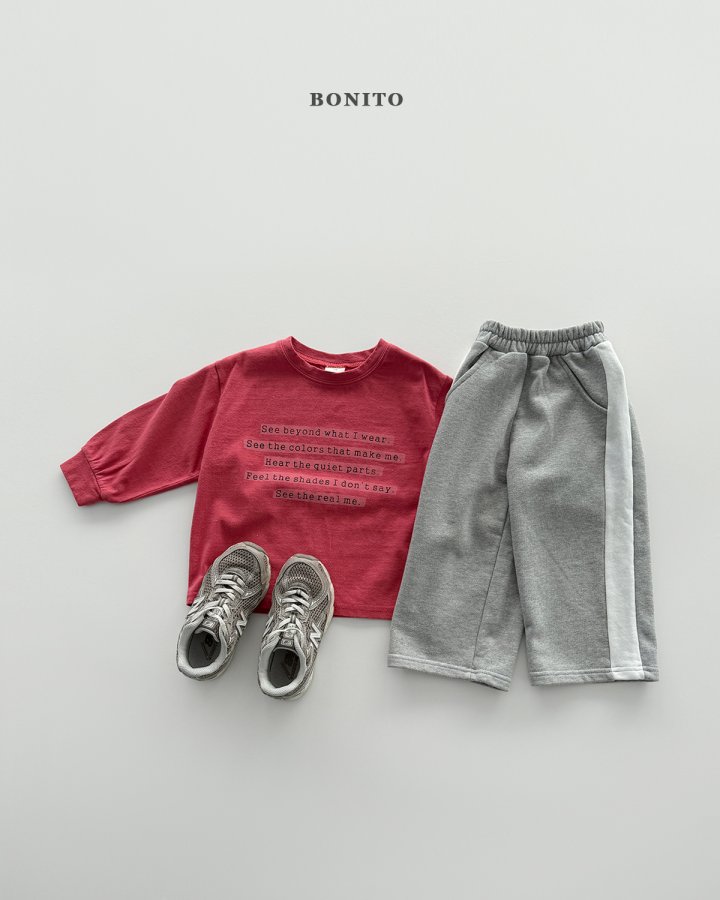 Bonito - Korean Children Fashion - #magicofchildhood - Lettering Ribbed Tee - 12