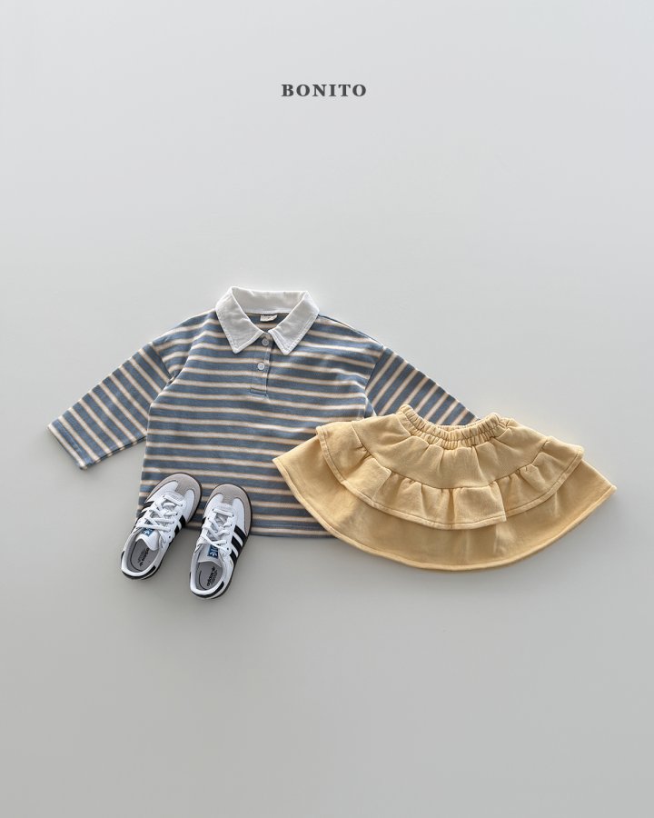 Bonito - Korean Children Fashion - #minifashionista - Tommy Stripe Collar Tee - 10