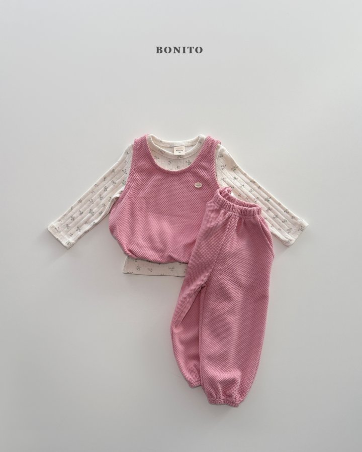 Bonito - Korean Children Fashion - #minifashionista - Vest Top Bottom Set - 5