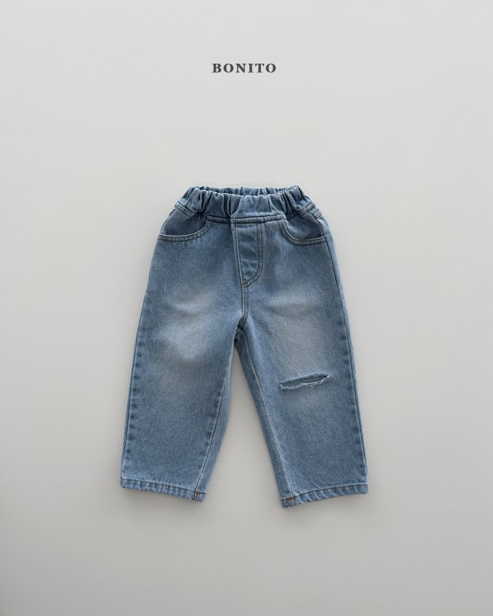 Bonito - Korean Children Fashion - #minifashionista - Damaged Denim Pants - 4