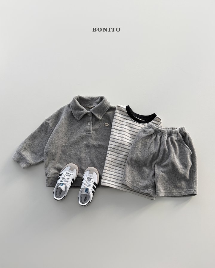 Bonito - Korean Children Fashion - #prettylittlegirls - Terry Collar Top Bottom Set - 11