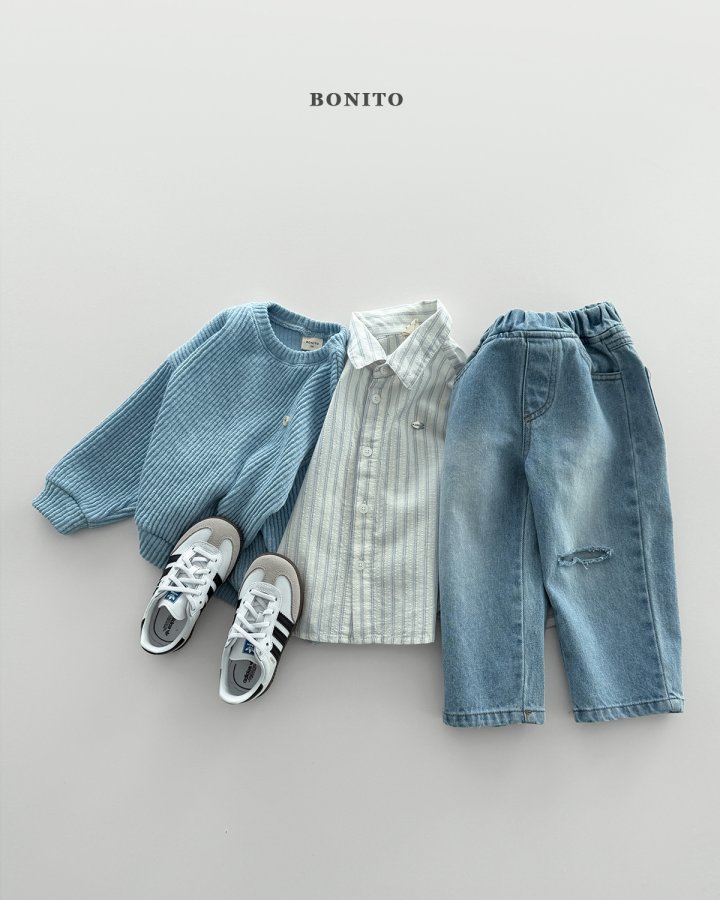 Bonito - Korean Children Fashion - #prettylittlegirls - Buddy Stripe Shirt - 8